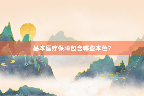 基本医疗保障包含哪些本色？